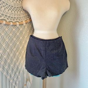 Gray Wool Shorts